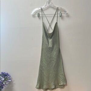 Mahina Sage Green Slip Dress
